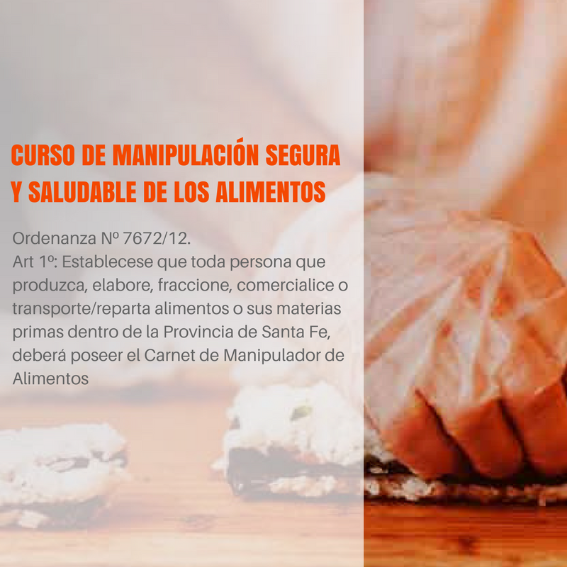 Curso Manipulación Segura y Saludable de los Alimentos