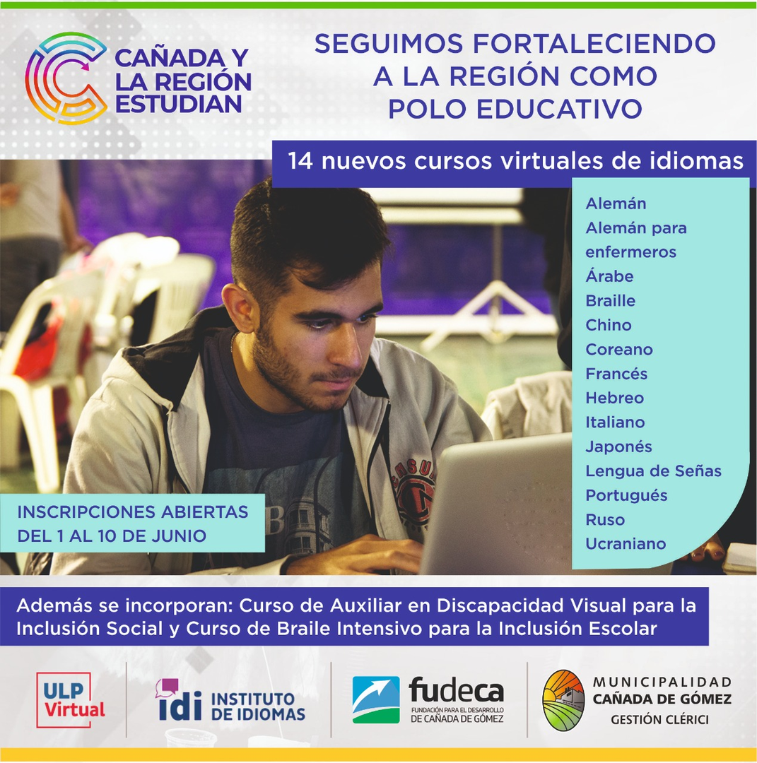 CURSOS DE IDIOMAS EXTRANJEROS - INSCRICIONES ABIERTAS DEL 1 AL 10 DE JUNIO DE 2021