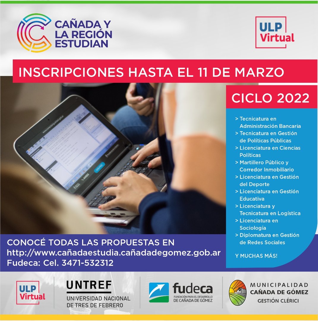 NUEVO CICLO DE INSCRIPCIONES ULP Virtual/UNTREF