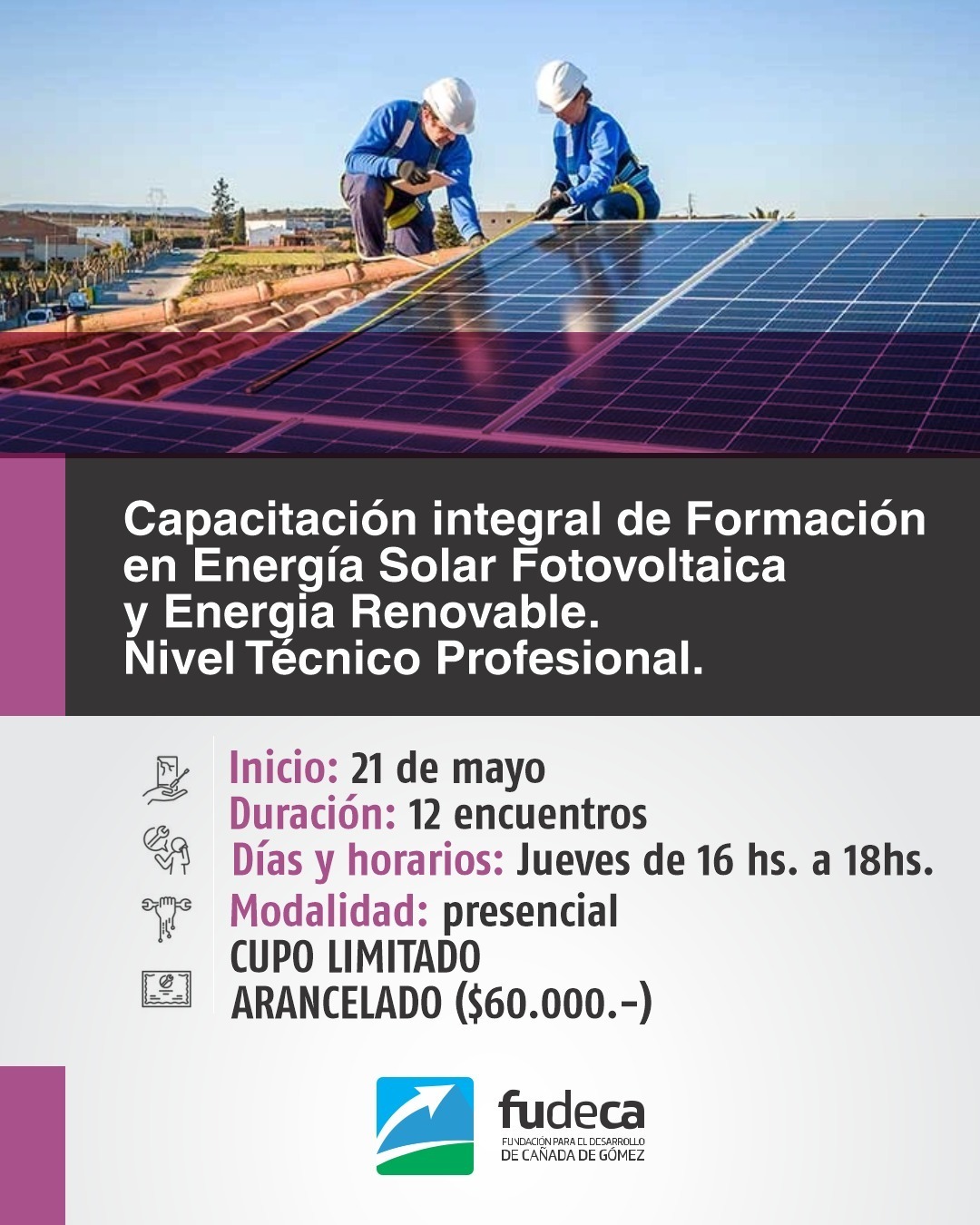Capacitación Integral de Formación en Energía Solar Fotovoltaica y Energía Renovable.
